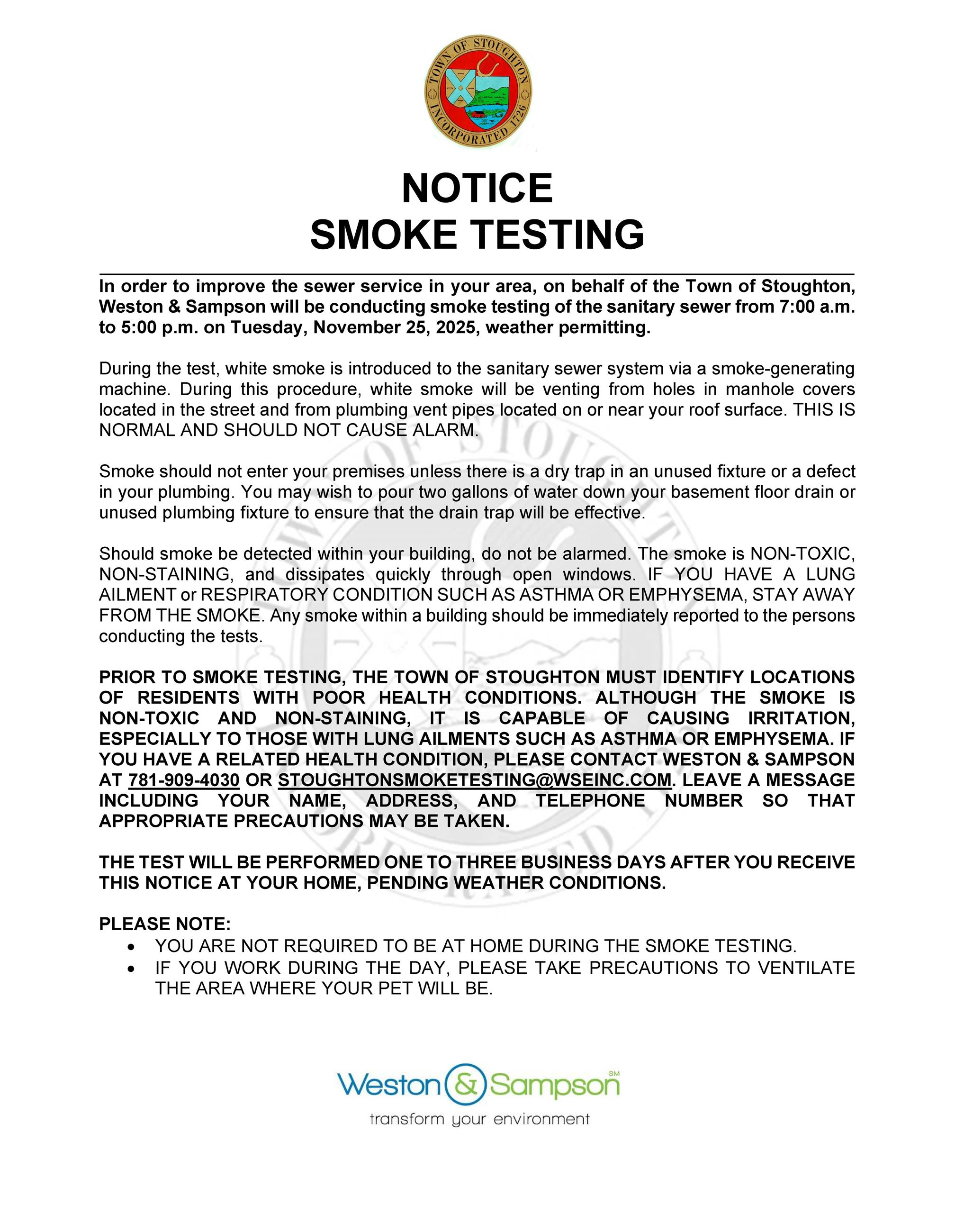 Attachment 3 - Pre-Smoke Notice