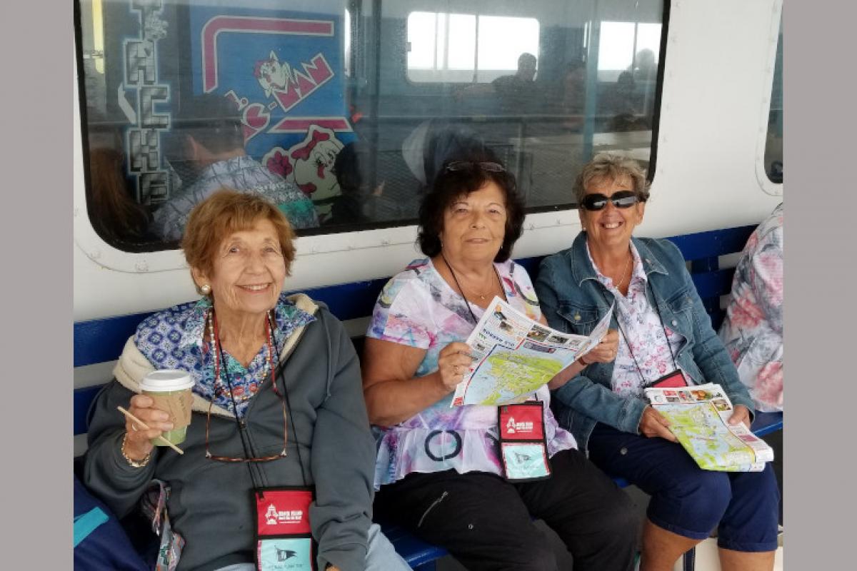 Women Together on a Bench