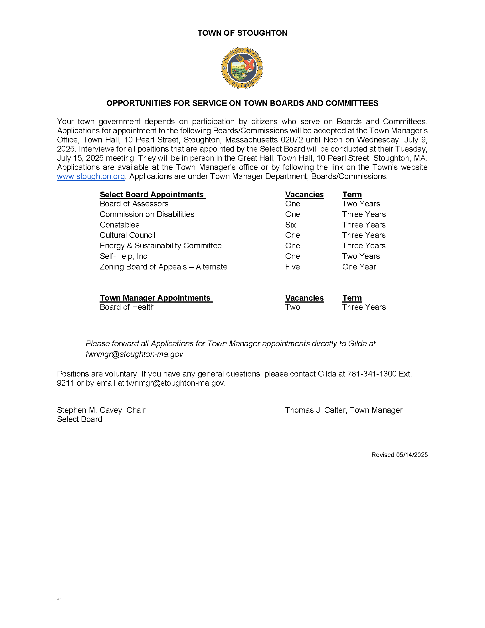 2nd Annual Appointments Ad 2025